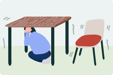 地震などの災害発生時